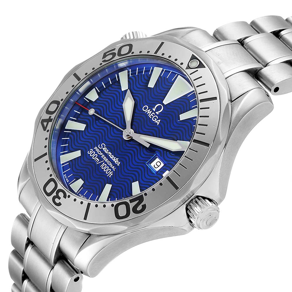 

Omega Blue Stainless Steel Seamaster