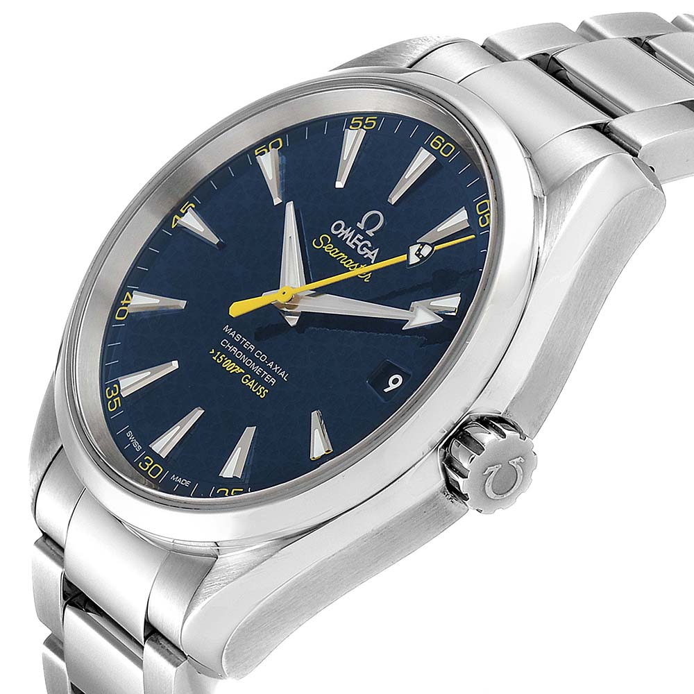 

Omega Blue Stainless Steel Seamaster Aqua Terra Spectre Bond Limited