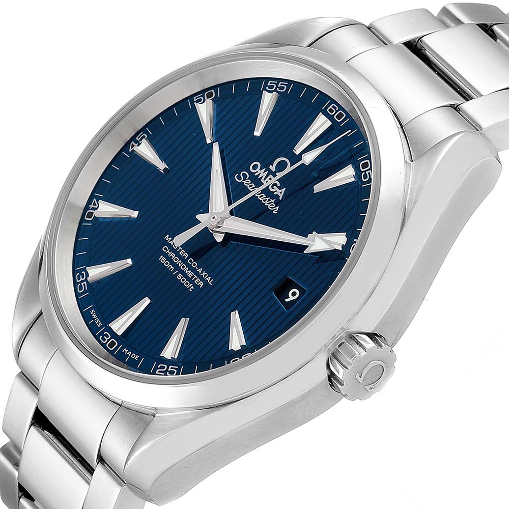 

Omega Blue Stainless Steel Seamaster Aqua Terra