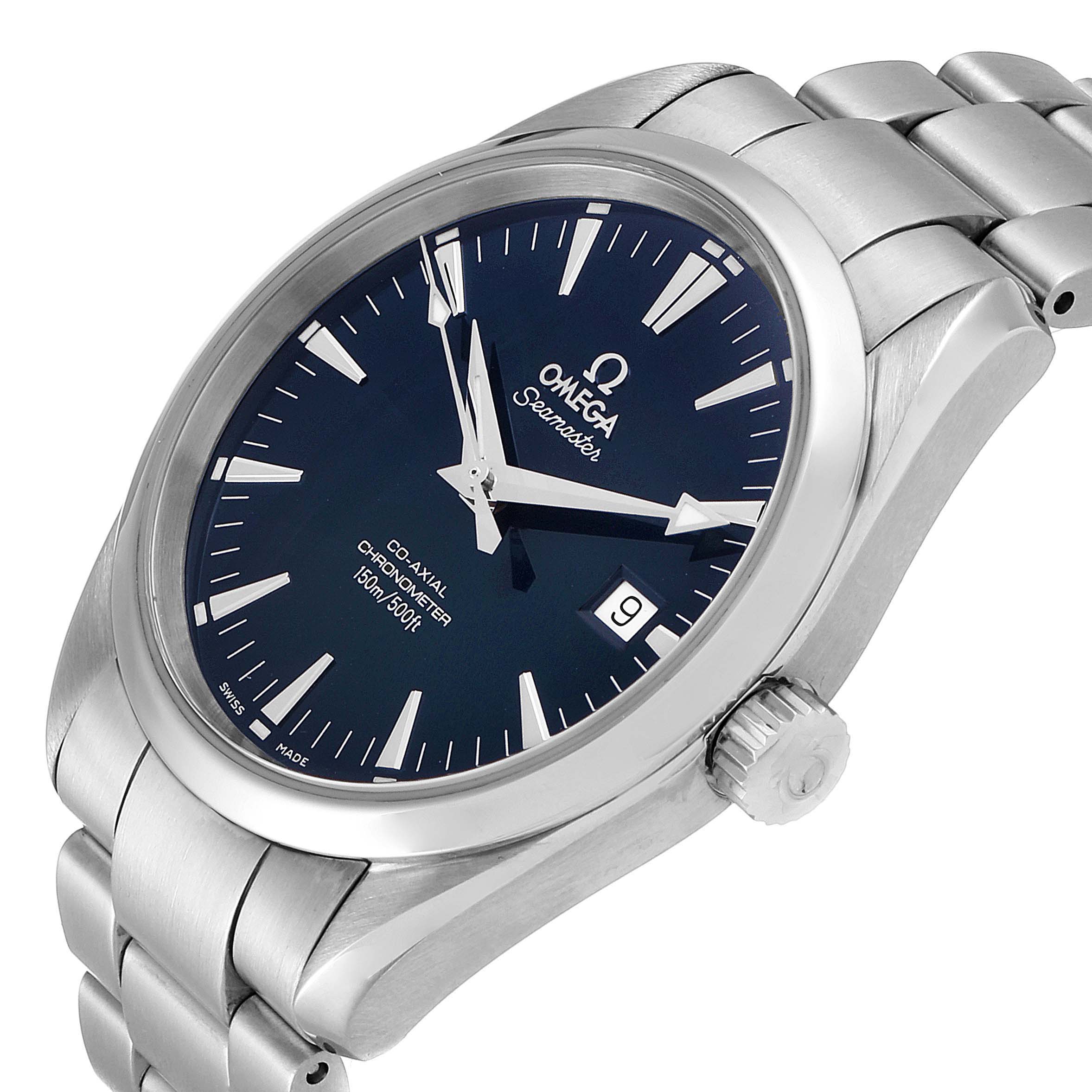 

Omega Blue Stainless Steel Seamaster Aqua Terra