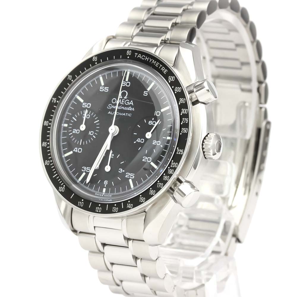

Omega Black Stainless Steel Speedmaster Automatic
