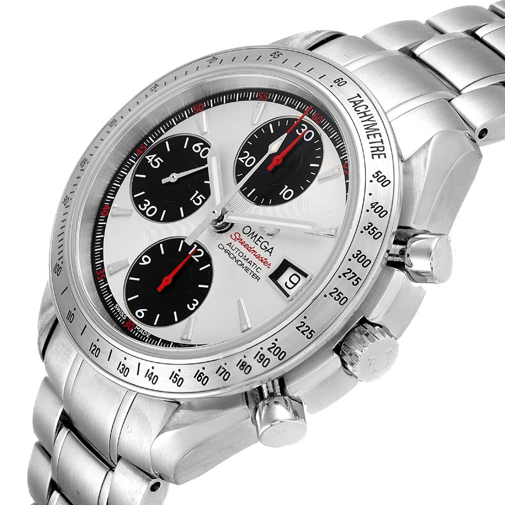 

Omega Silver Stainless Steel Speedmaster Date Chronograph