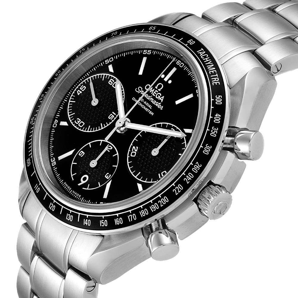 

Omega Black Stainless Steel Speedmaster Racing