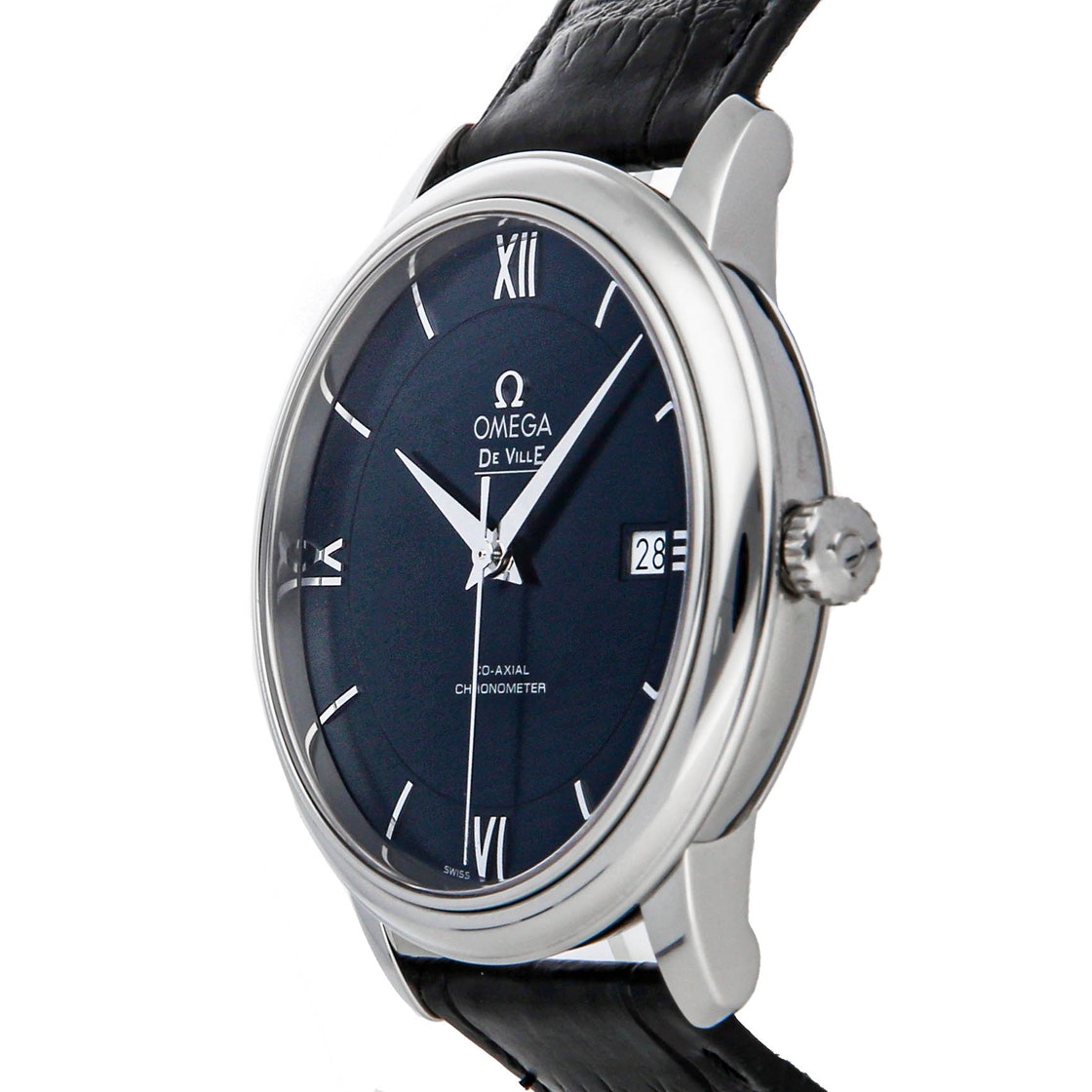 

Omega Blue Stainless Steel De Ville Prestige Co-Axial 424.13.40.20.03.001 Men's Wristwatch 39.5 MM