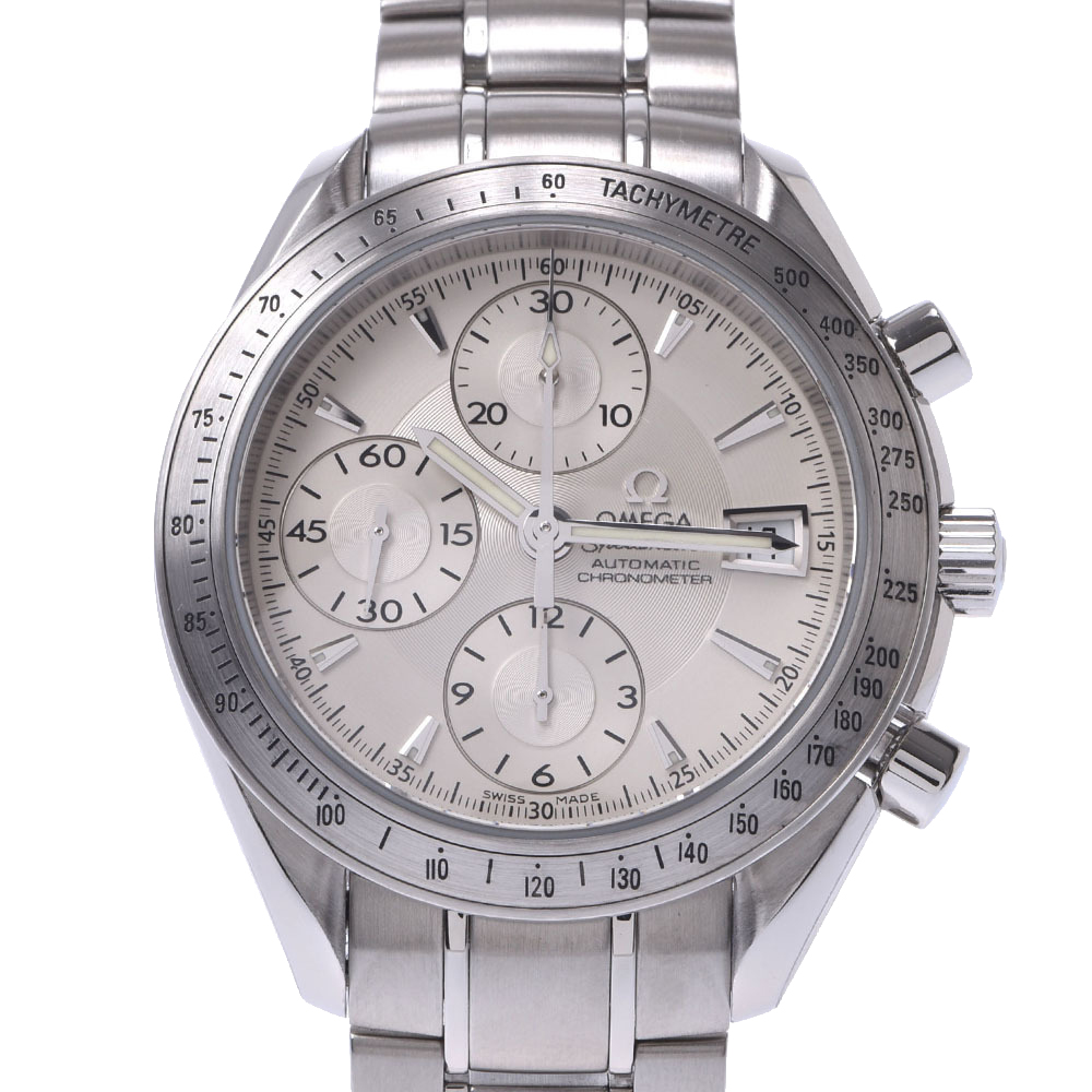 Pre-owned Omega Silver Stainless Steel Speedmaster Chronograph 3211.30.00 Men's Wristwatch 42 Mm