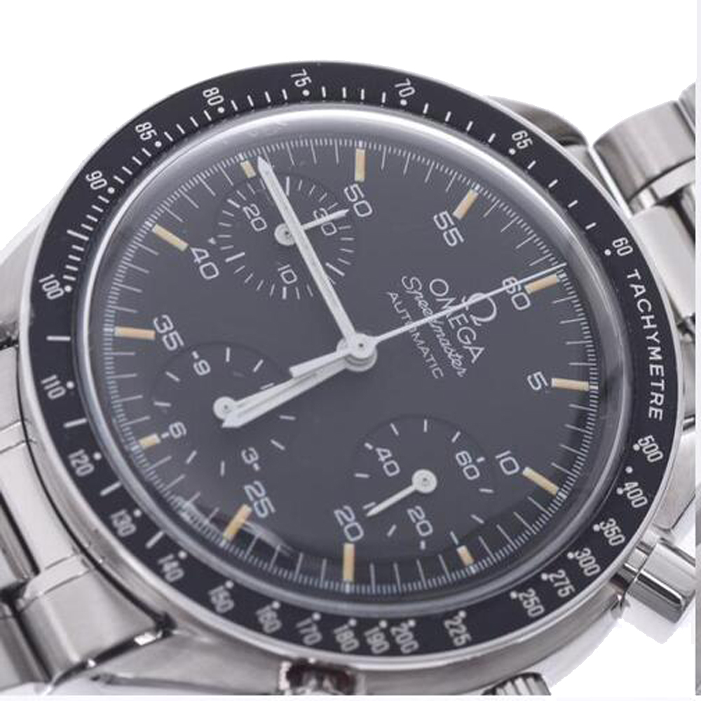 

Omega Black Stainless Steel Speedmaster Automatic