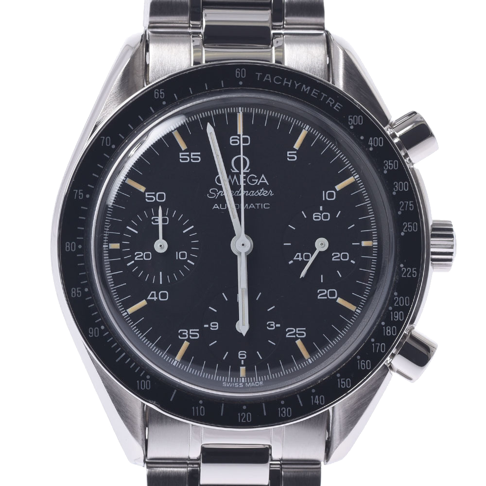 Pre-owned Omega Black Stainless Steel Speedmaster Automatic 3510.50.00 Men's Wristwatch 39 Mm