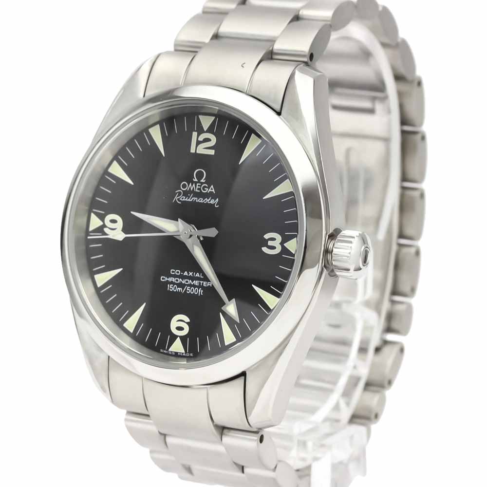 

Omega Black Stainless Steel Seamaster Railmaster Co-Axial Automatic