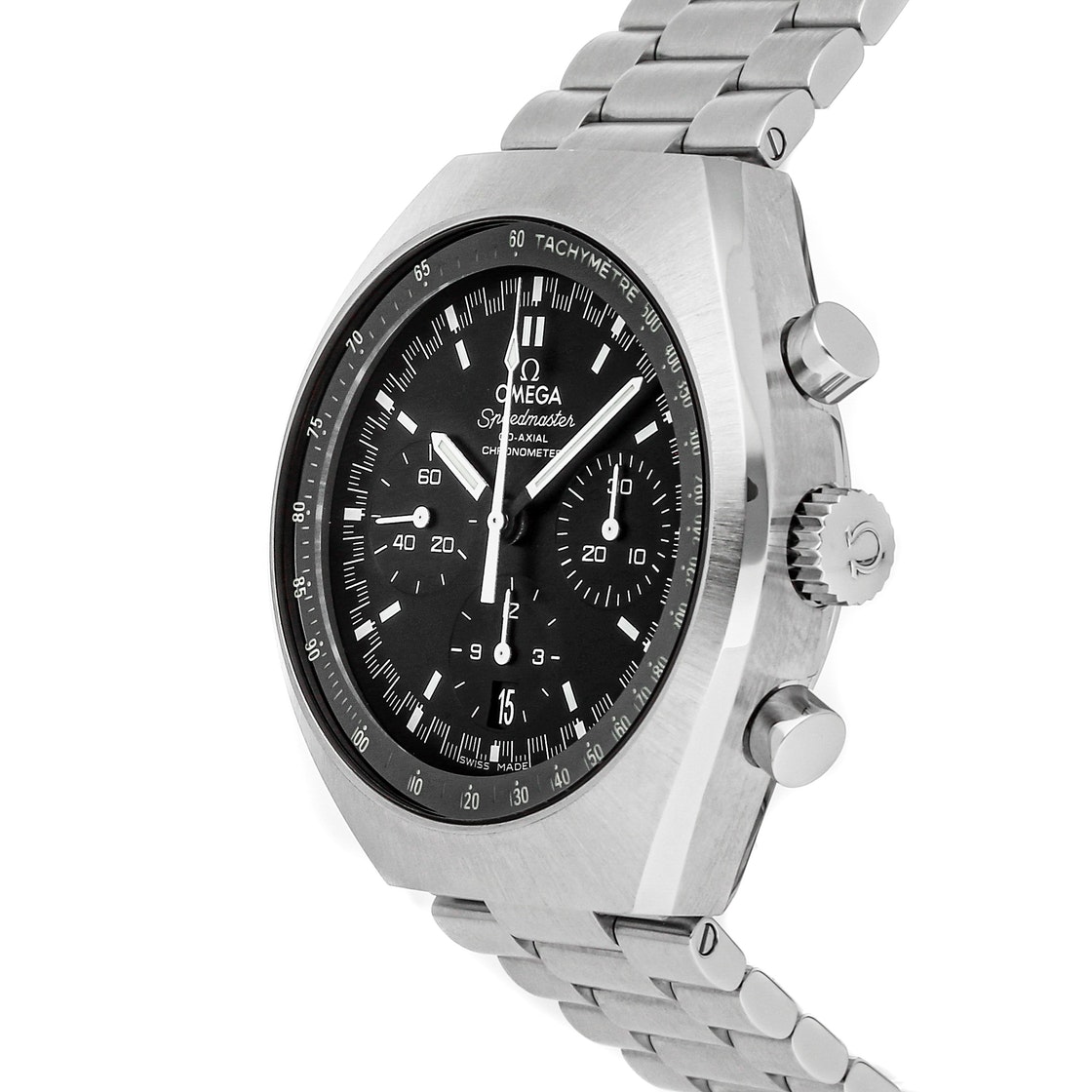 

Omega Black Stainless Steel Speedmaster Mark II Chronograph