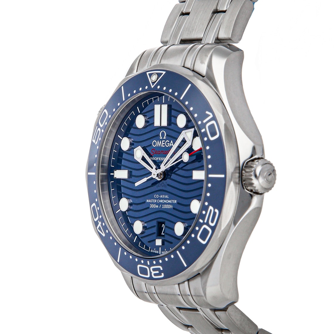 

Omega Blue Stainless Steel Seamaster Diver 300m 210.30.42.20.03.001 Men's Wristwatch 42 MM