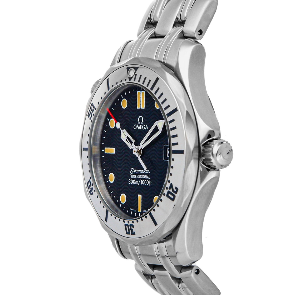 

Omega Blue Stainless Steel Seamaster 300m 2562.80.00 Men's Wristwatch 35 MM