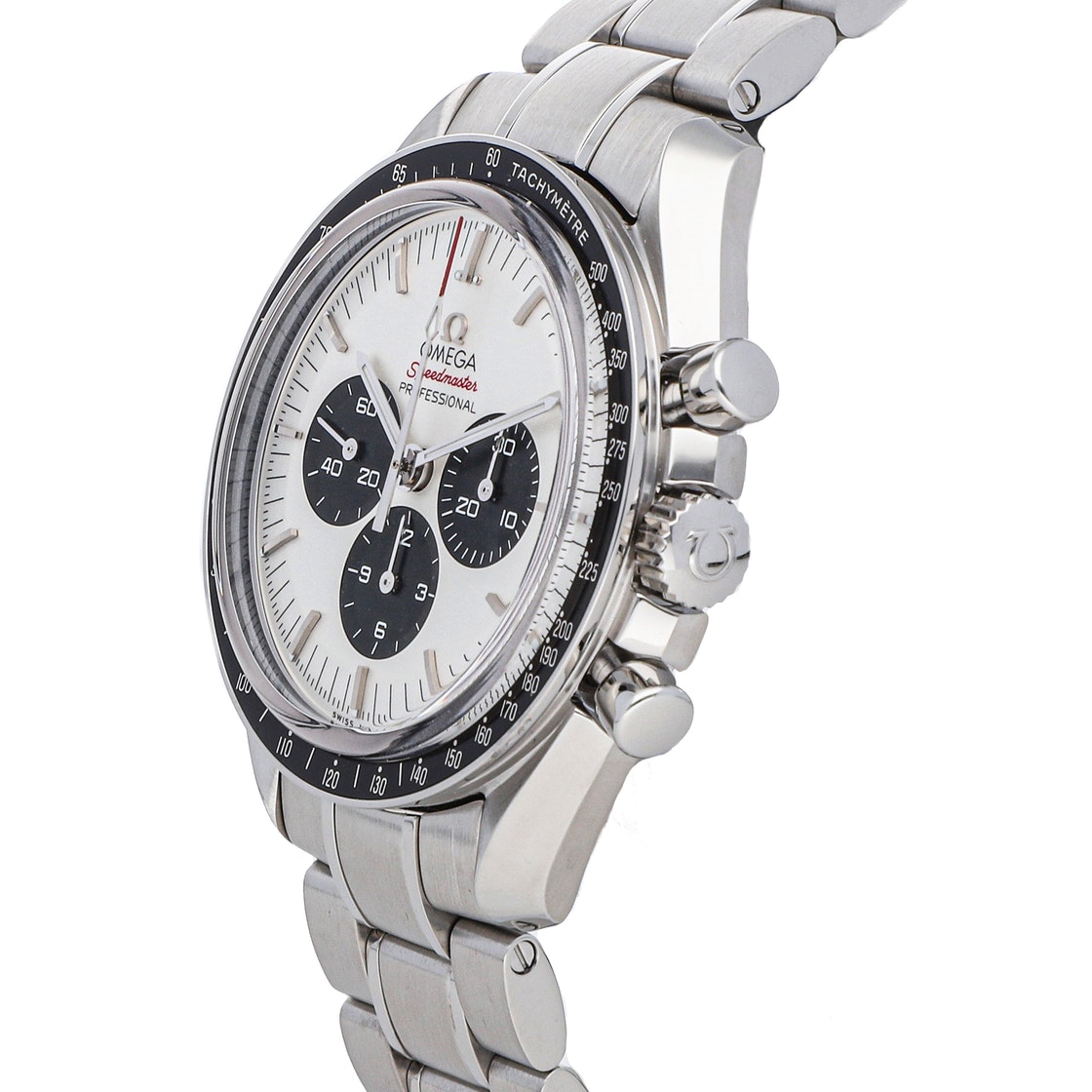 

Omega White Stainless Steel Speedmaster Tokyo 2020 Olympics Collection Limited Edition 522.30.42.30.04.001 Men's Wristwatch 42 MM