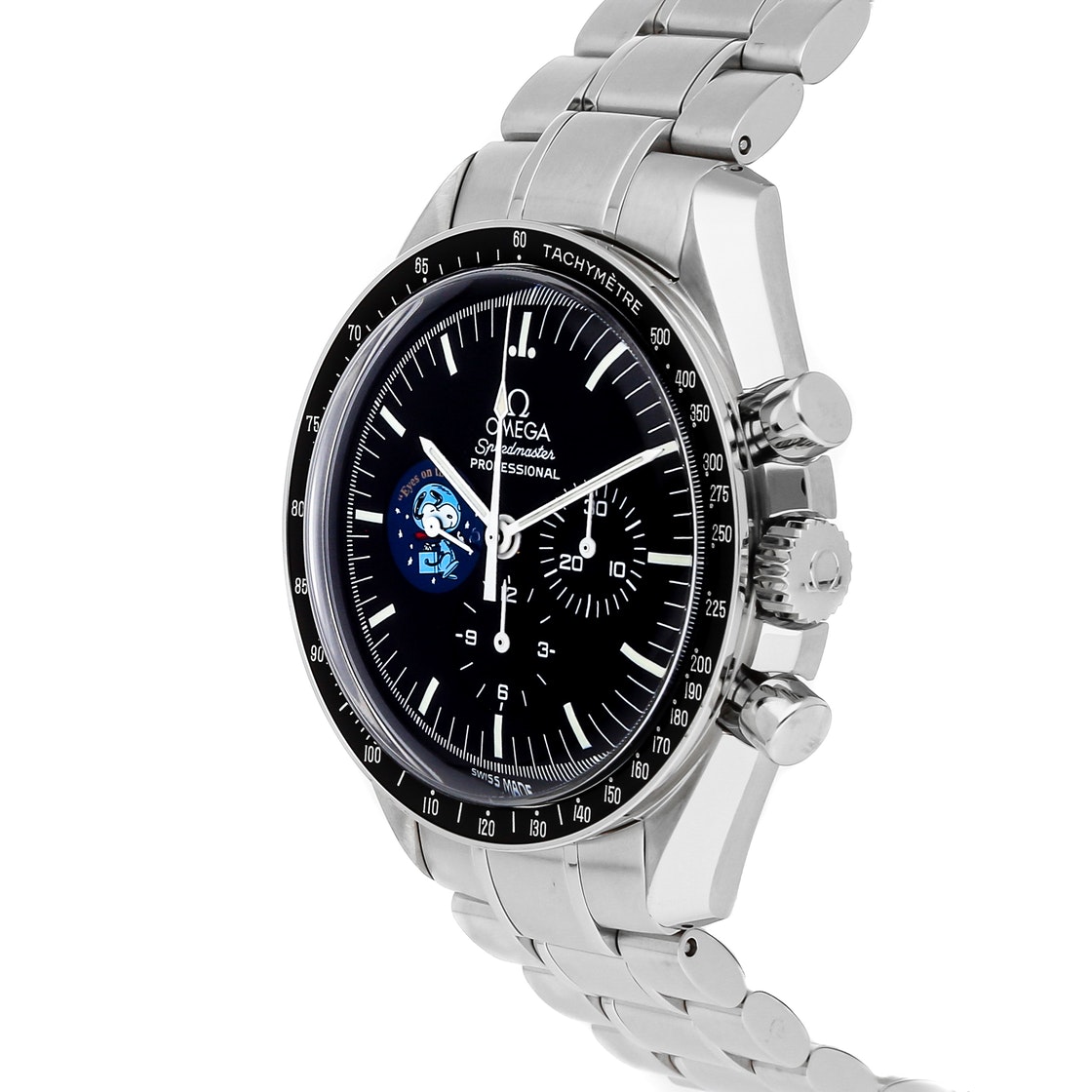 

Omega Black Stainless Steel Speedmaster Professional Moonwatch "Snoopy" Limited Edition 3578.51.00 Men's Wristwatch 42 MM