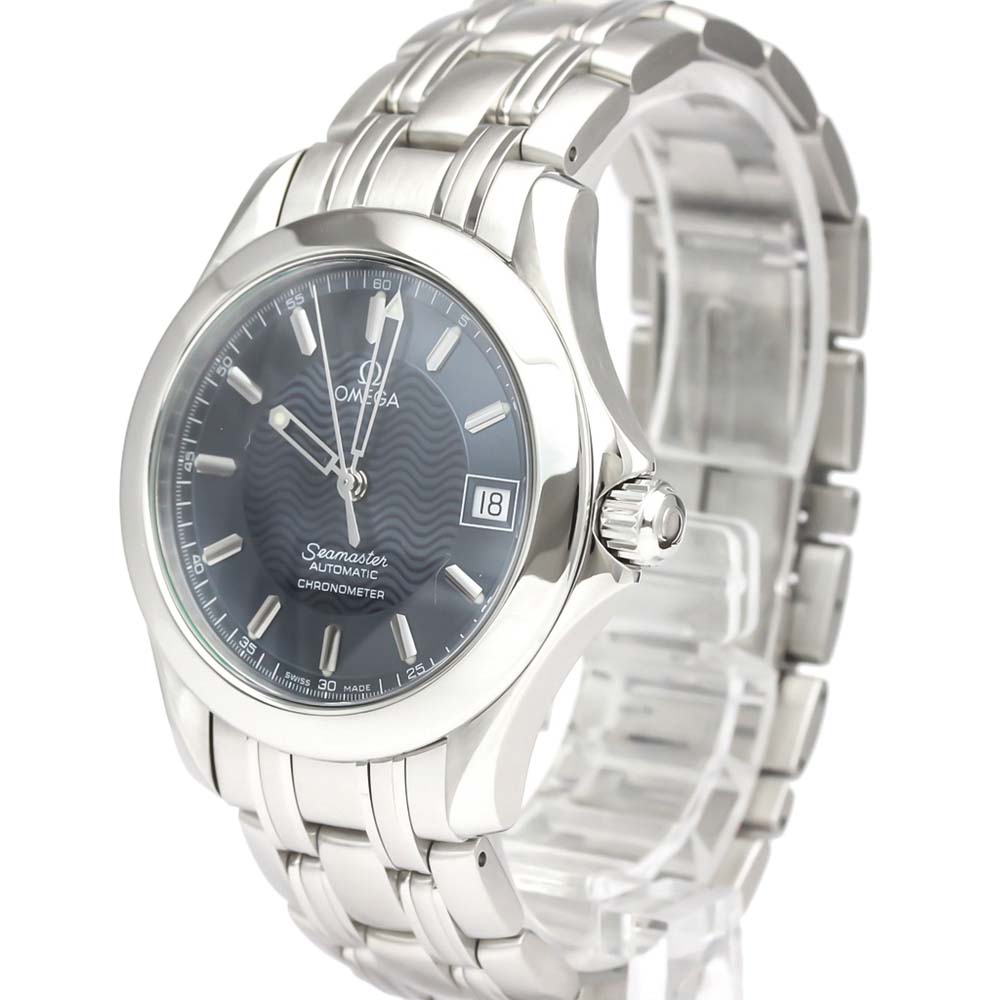 

Omega Blue Stainless Steel Seamaster 120M Chronometer Automatic 2501.81 Men's Wristwatch 36 MM