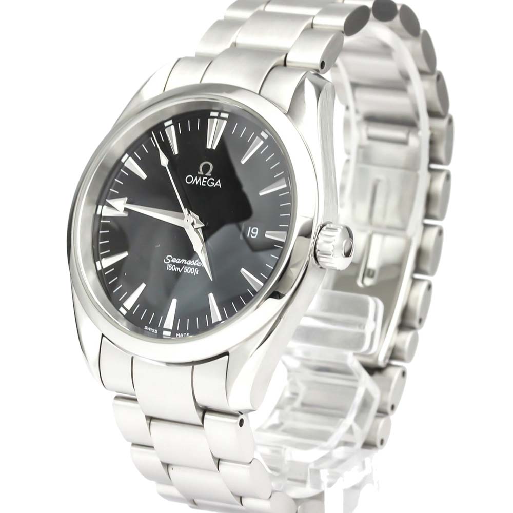 

Omega Black Stainless Steel Seamaster Aqua Terra 2517.50 Quartz Men's Wristwatch 39 MM