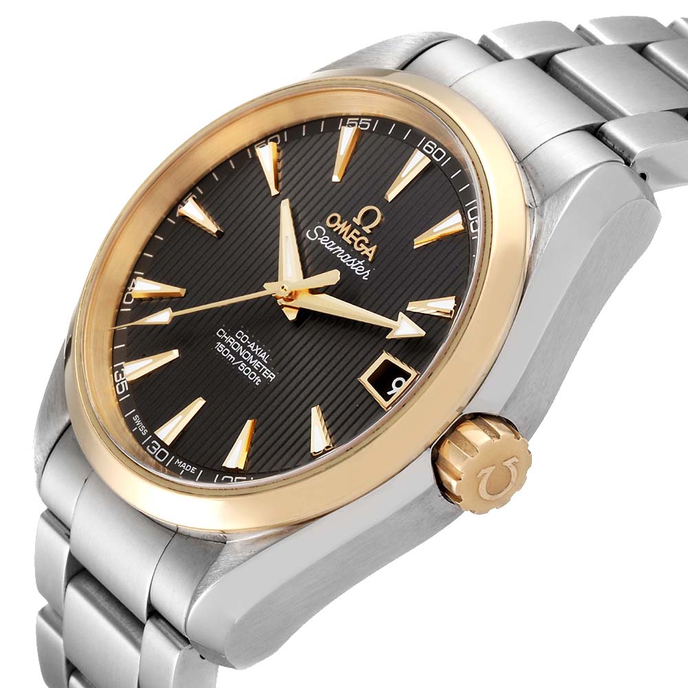 

Omega Brown 18k Rose Gold And Stainless Steel Seamaster Aqua Terra 231.20.39.21.06.003 Men's Wristwatch 39 MM