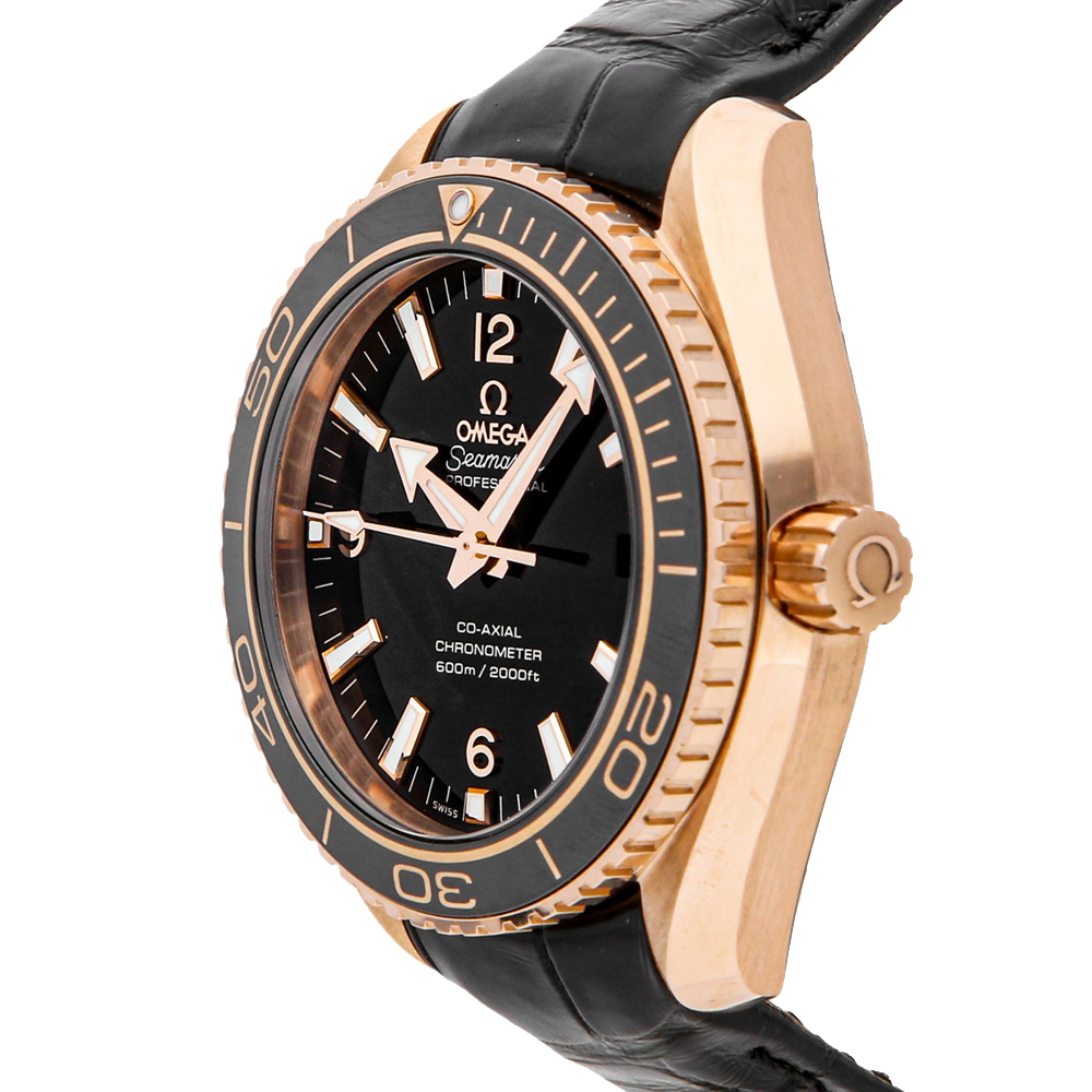 

Omega Black 18k Rose Gold And Stainless Steel Seamaster Planet Ocean 600M 232.63.42.21.01.001 Men's Wristwatch 42 MM