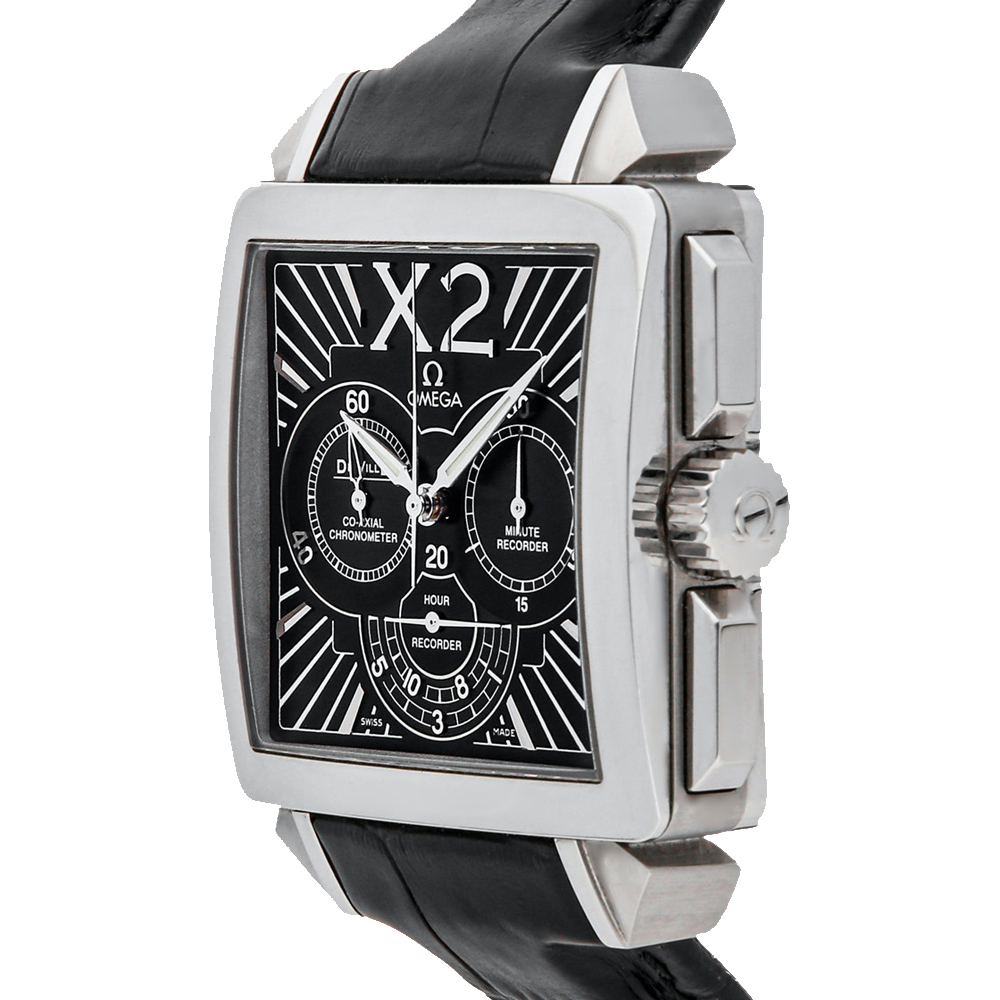 

Omega Black Stainless Steel De Ville X2 Chronograph