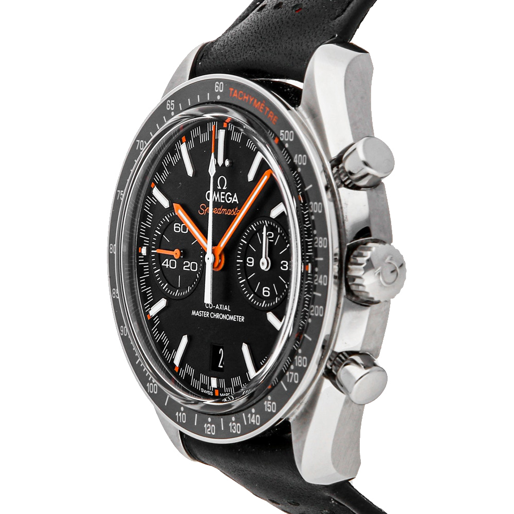 

Omega Black Stainless Steel Speedmaster Racing Chronograph 329.32.44.51.01.001 Men's Wristwatch 44 MM