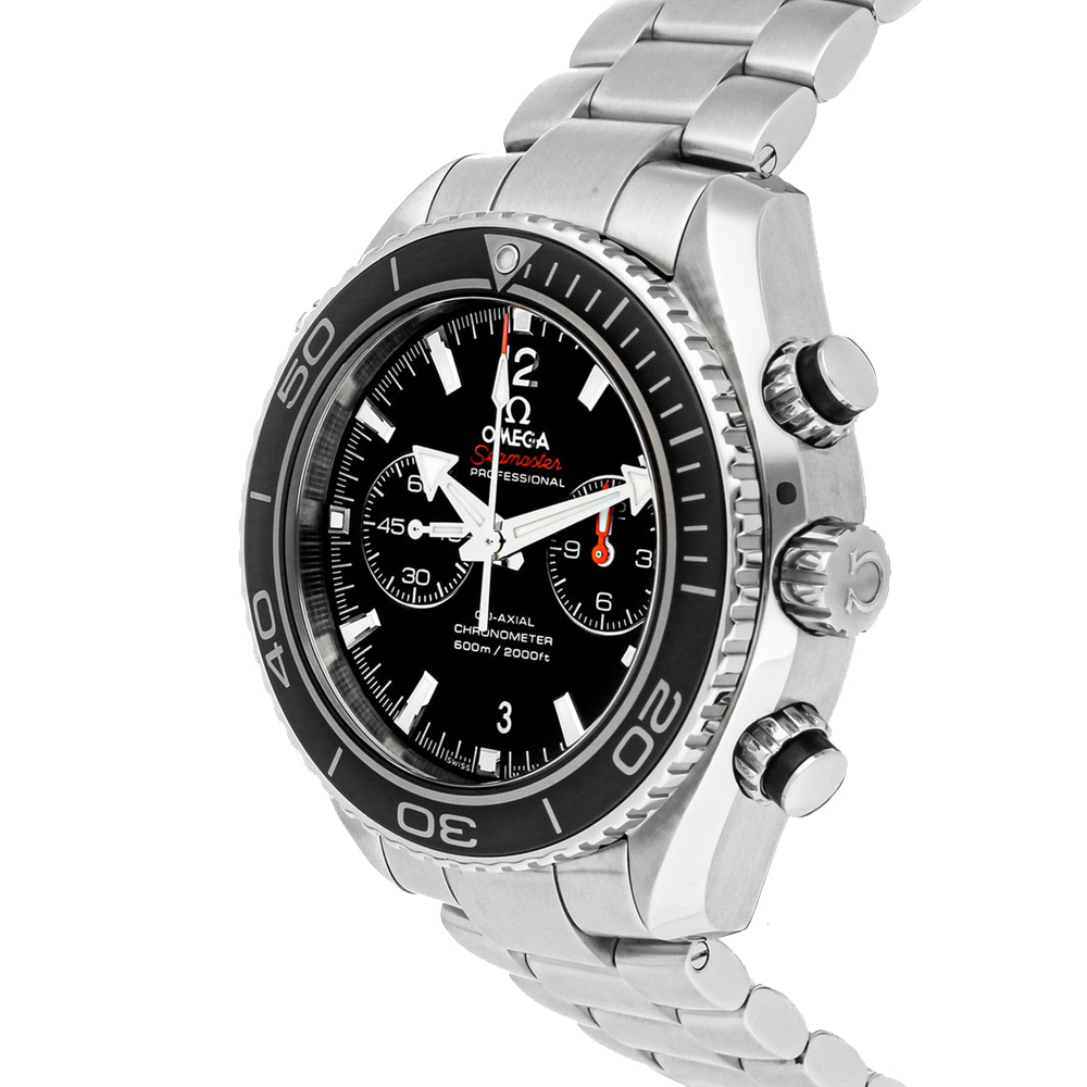 

Omega Black Stainless Steel Seamaster Planet Ocean 600M Chronograph 232.30.46.51.01.001 Men's Wristwatch 45.5 MM