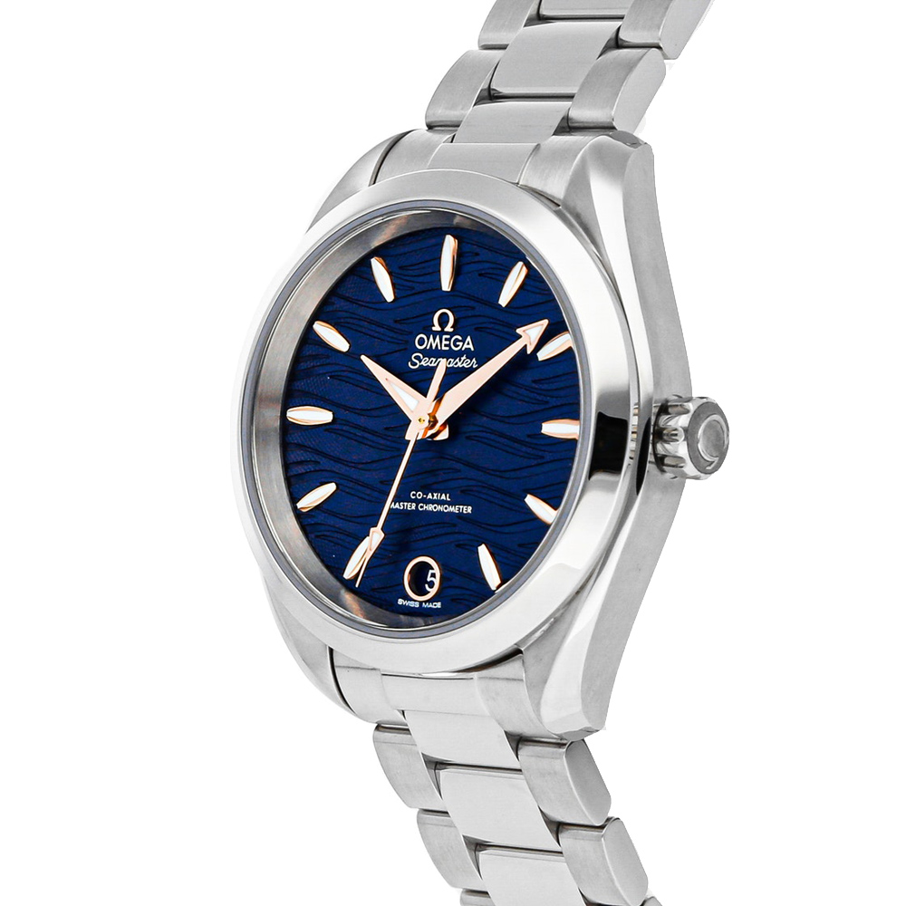 

Omega Blue Stainless Steel Seamaster Aqua Terra 150M 220.10.34.20.03.001 Men's Wristwatch 34 MM