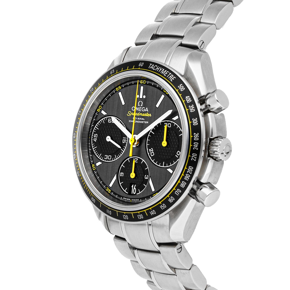 

Omega Grey Stainless Steel Speedmaster Racing Co-Axial Chronograph 326.30.40.50.06.001 Men's Wristwatch 40 MM