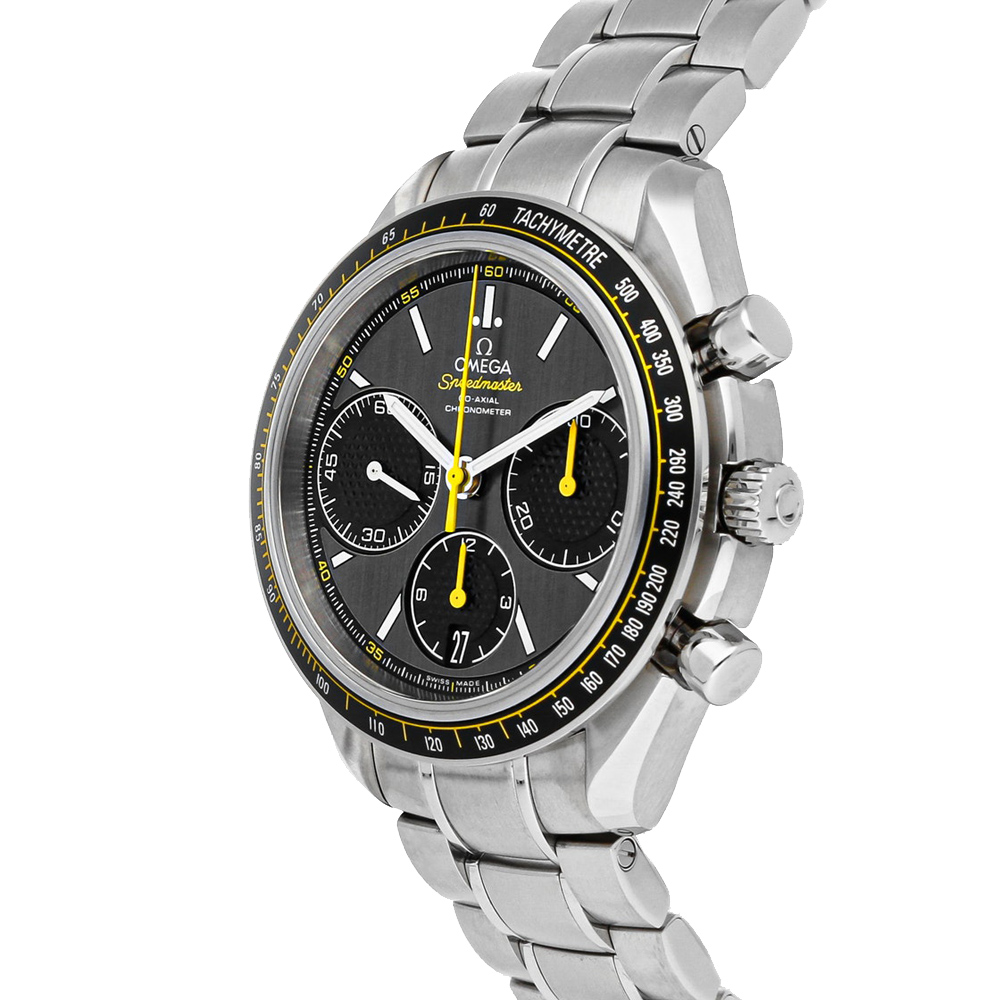 

Omega Grey Stainless Steel Speedmaster Racing Co-Axial Chronograph 326.30.40.50.06.001 Men's Wristwatch 40 MM