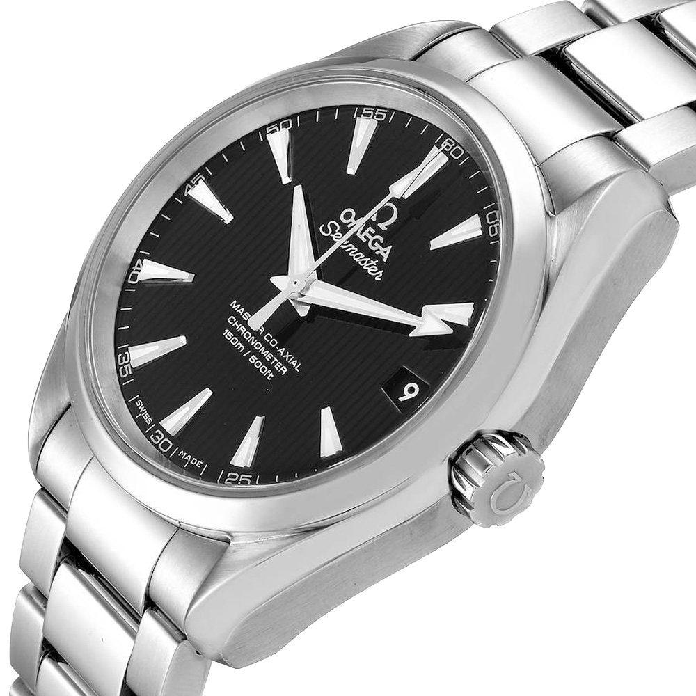 

Omega Black Stainless Steel Seamaster Aqua Terra