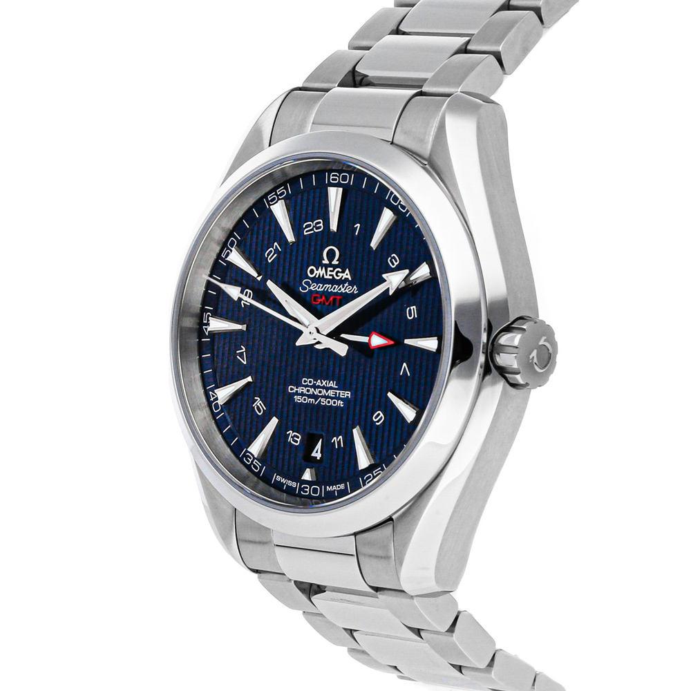

Omega Blue Stainless Steel Seamaster Aqua Terra 150m GMT 231.10.43.22.03.001 Men's Wristwatch 43 MM