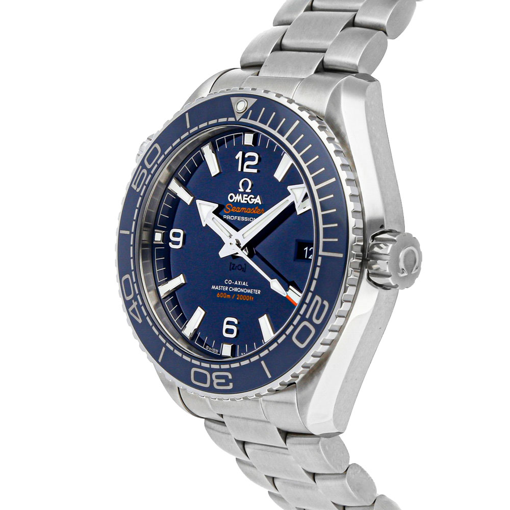 

Omega Blue Stainless Steel Seamaster Planet Ocean 600m 215.30.44.21.03.001 Men's Wristwatch 43.5 MM