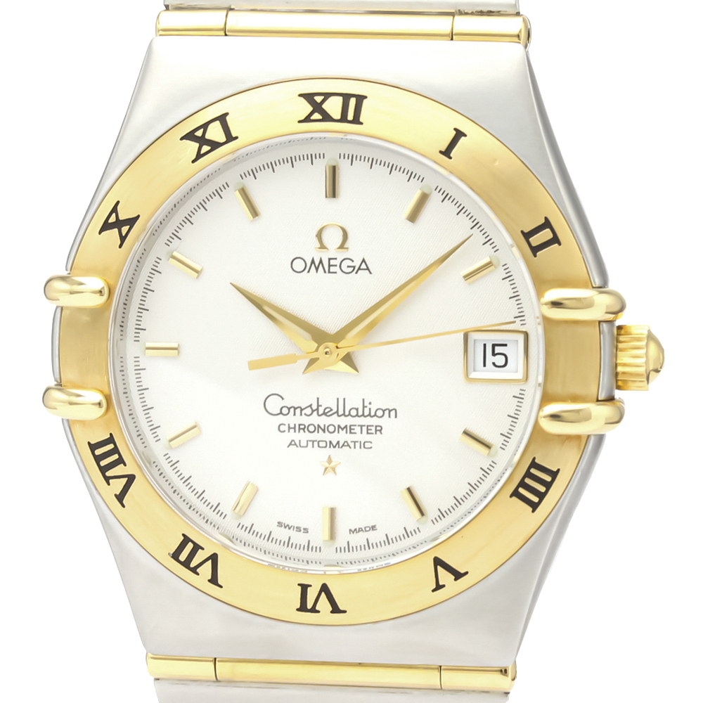 

Omega White 18k Yellow Gold And Stainless Steel 1202.30 Constellation Automatic Men's Wristwatch 36 MM