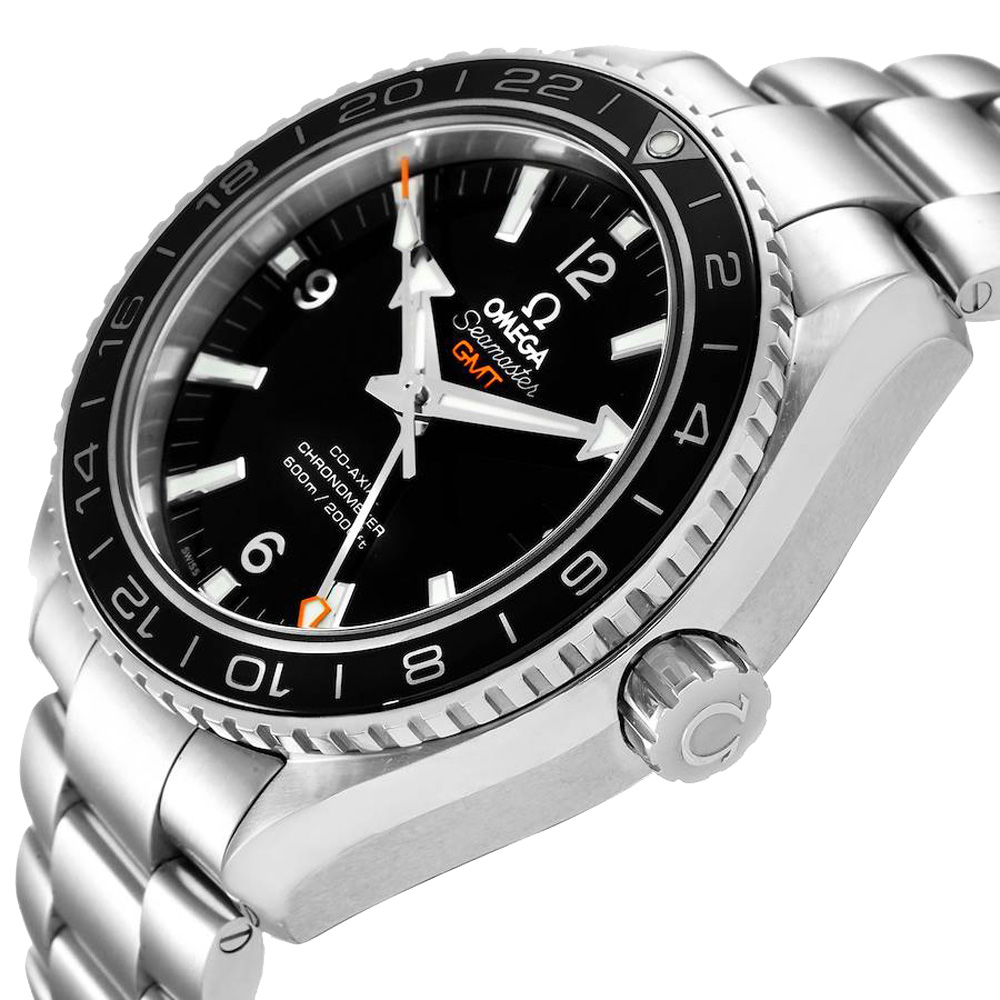 

Omega Black Stainless Steel Seamaster Planet Ocean GMT 232.30.44.22.01.001 Men's Wristwatch 43.5 MM