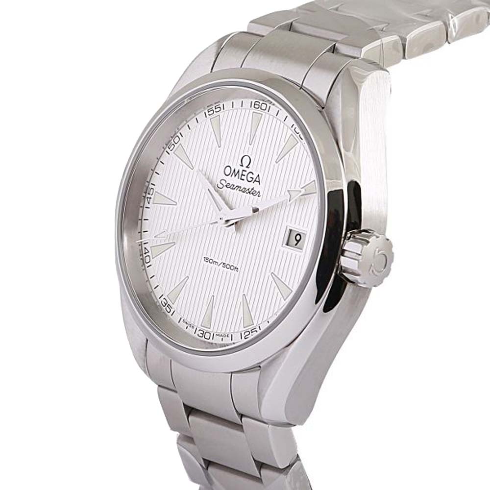

Omega Silver Stainless Steel Seamaster Men's Wristwatch 38.5 MM