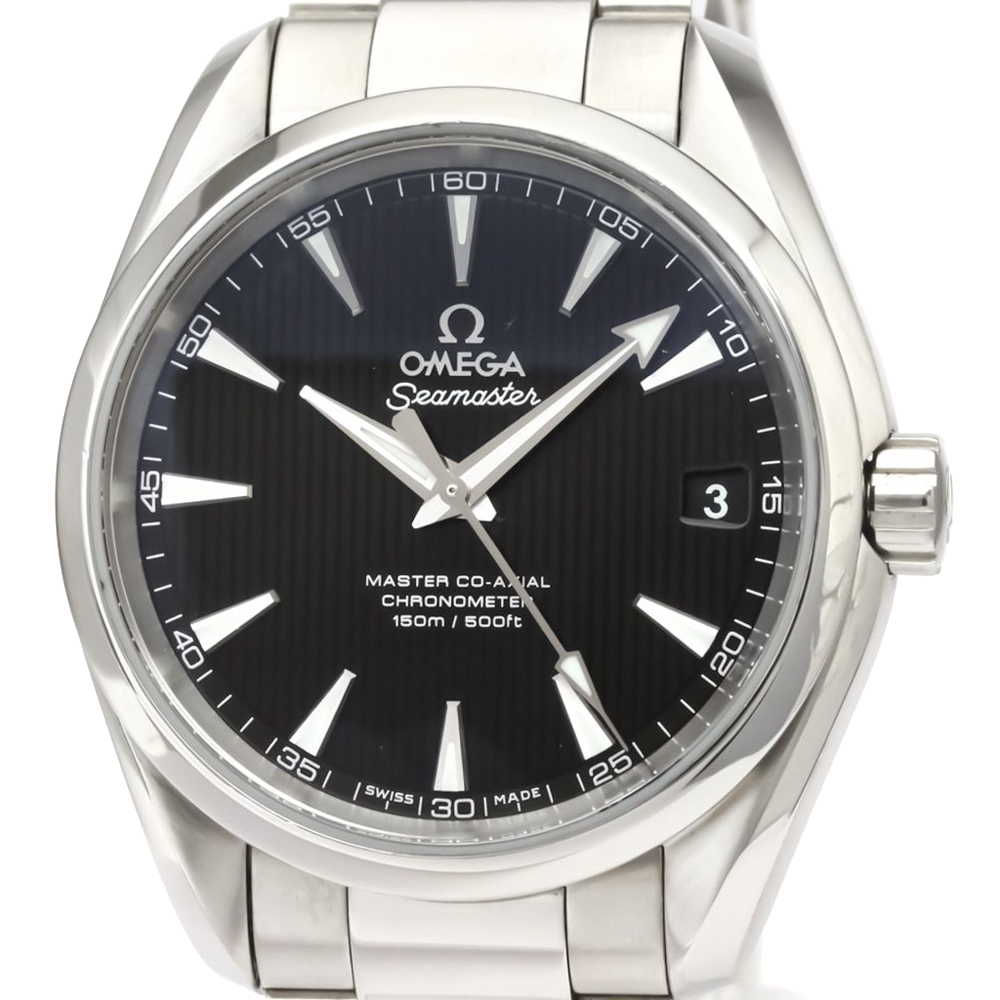 

Omega Black Stainless Steel Seamaster Aqua Terra Automatic Men's Wristwatch 39 mm