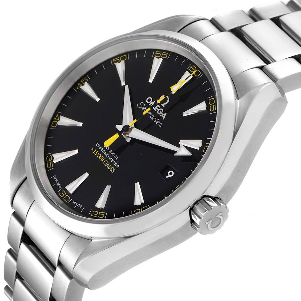 

Omega Black Stainless Steel Seamaster Aqua Terra Co-Axial 231.10.42.21.01.002 Men's Wristwatch 41.5 MM