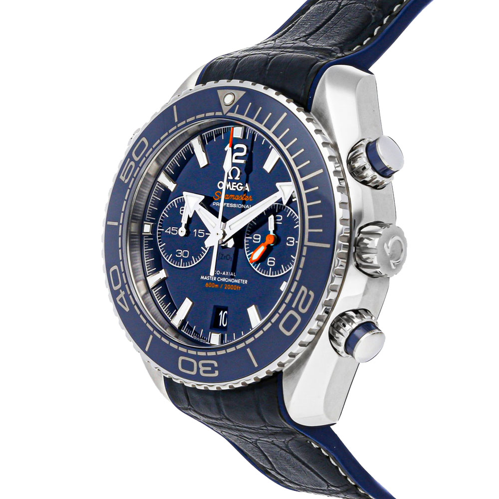 

Omega Blue Stainless Steel Seamaster Planet Ocean 600m Chronograph 215.33.46.51.03.001 Men's Wristwatch 45.5 MM