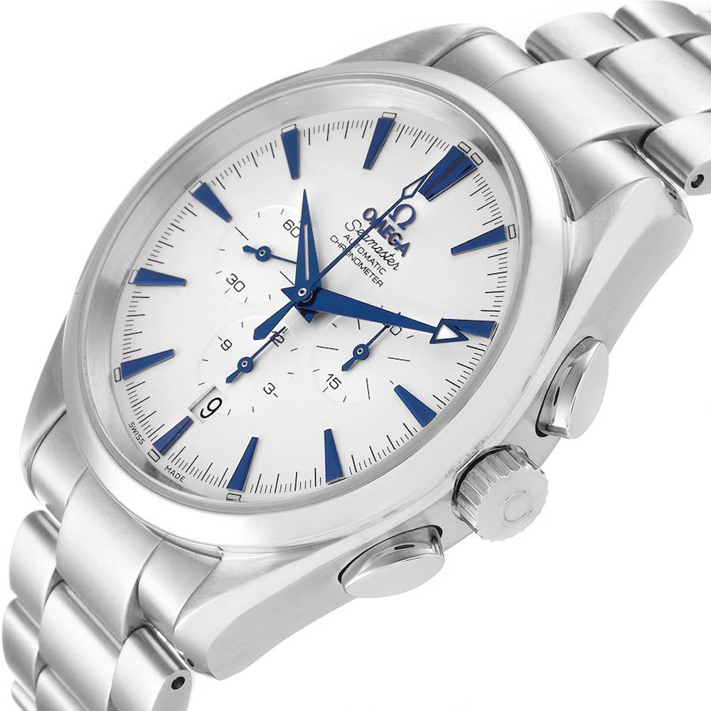 

Omega White Stainless Steel Seamaster Aqua Terra XL Chronograph 2512.30.00 Men's Wristwatch 42 MM