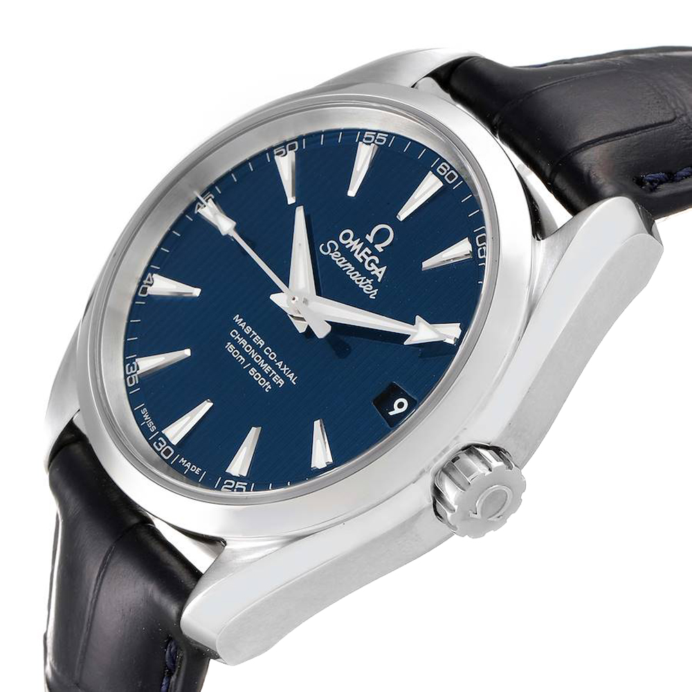 

Omega Blue Stainless Steel Seamaster Aqua Terra 231.13.39.21.03.001 Men's Wristwatch 38.5 MM