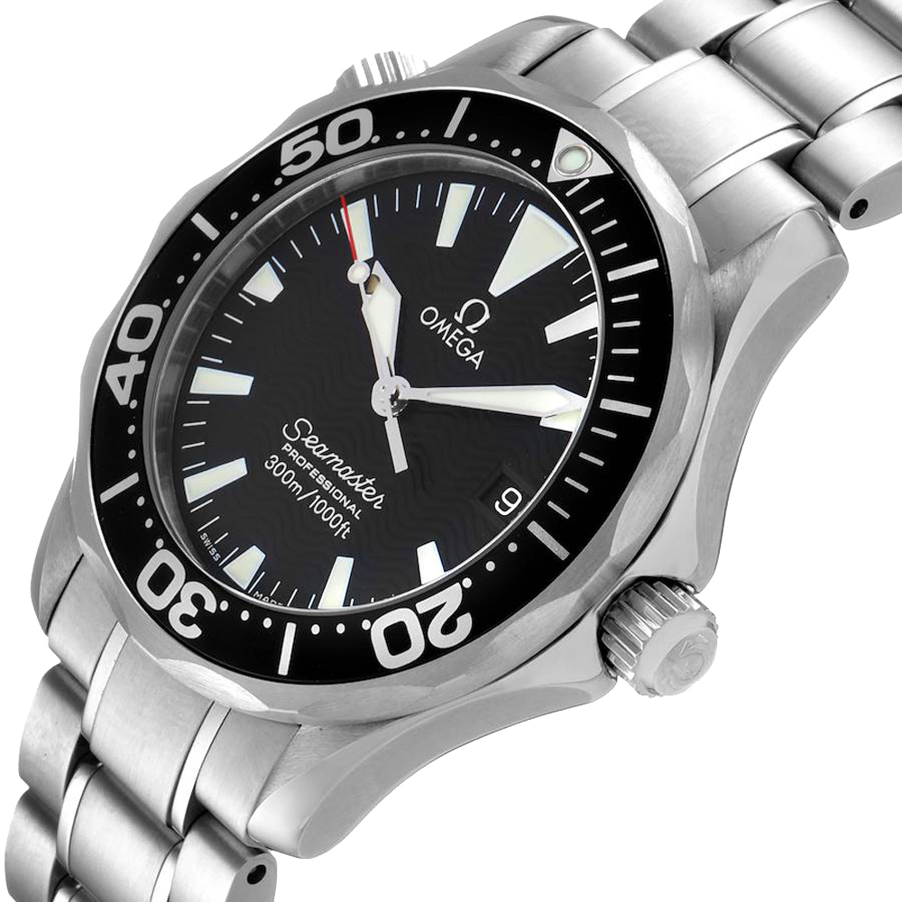 

Omega Black Stainless Steel Seamaster James Bond 2262.50.00 Men's Wristwatch 36 MM