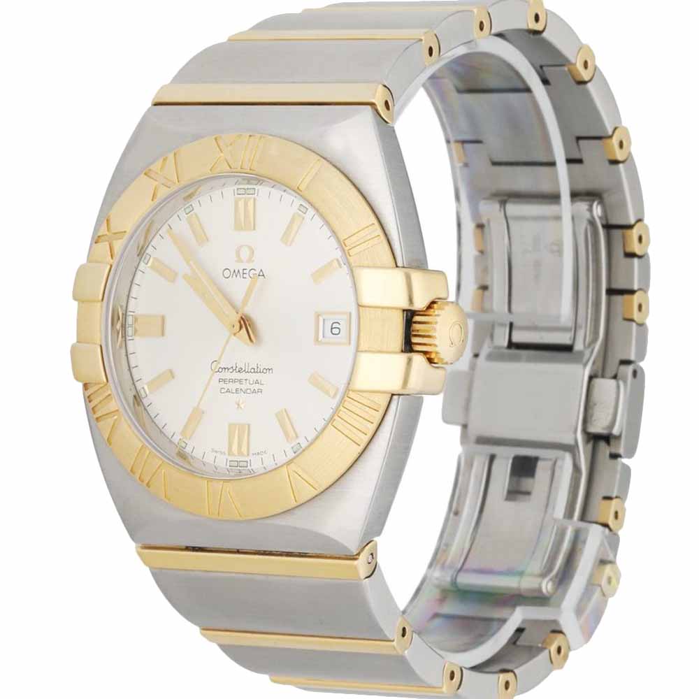 

Omega Silver 18K Yellow Gold And Stainless Steel Constellation Double Eagle 1213.30.00 Men's Wristwatch 38 MM