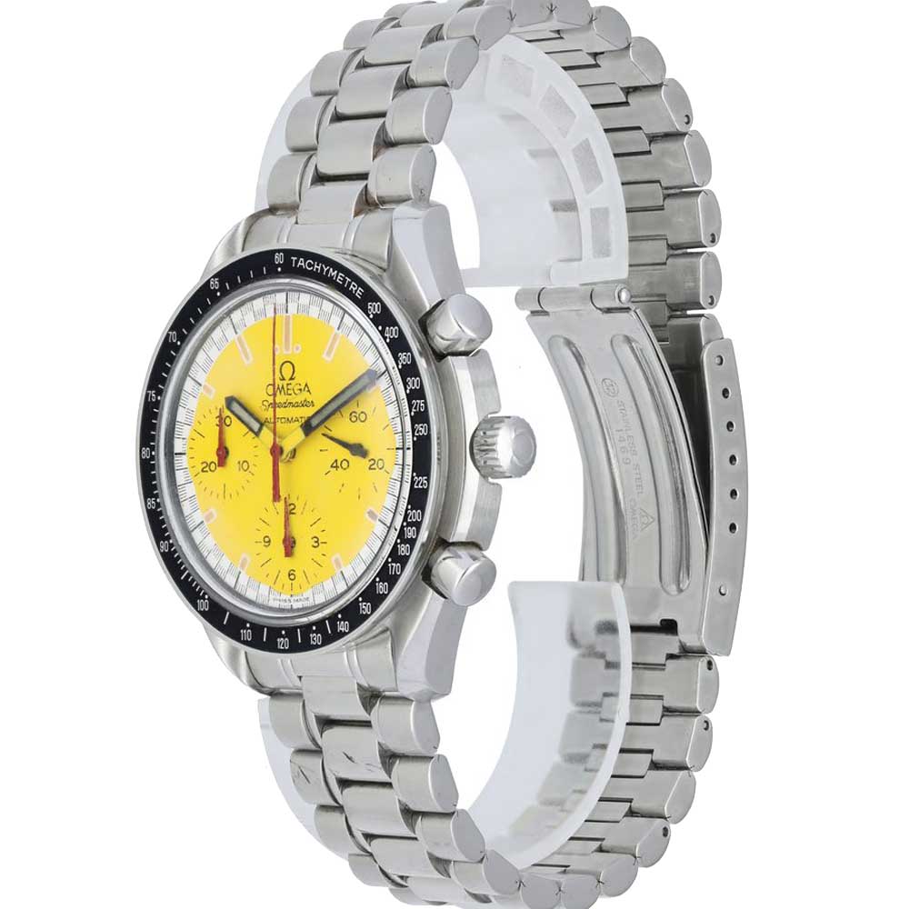 

Omega Yellow Stainless Steel Speedmaster Schumacher 3510.12.40 Men's Wristwatch 39 MM