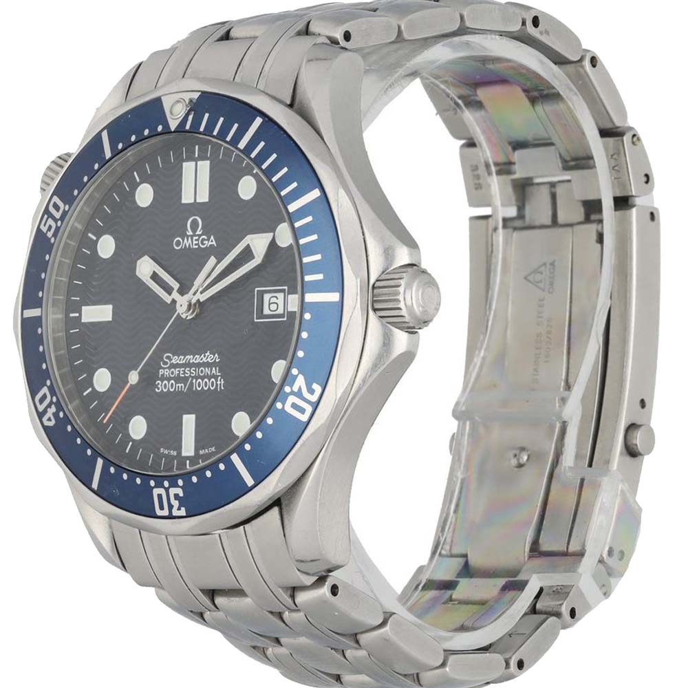 

Omega Blue Stainless Steel Seamaster 2541.80.00 Men's Wristwatch 41 MM