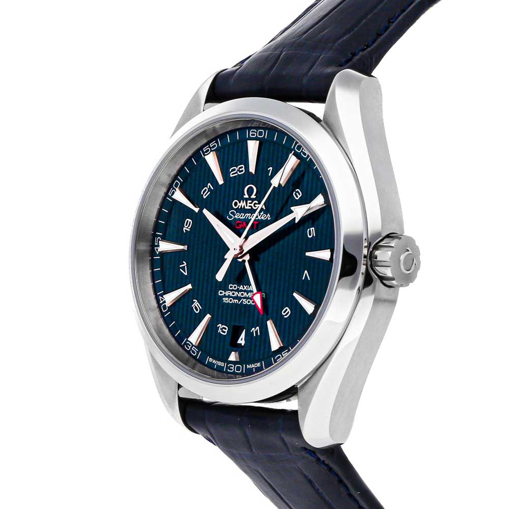 

Omega Blue Stainless Steel Seamaster Aqua Terra GMT 231.13.43.22.03.001 Men's Wristwatch 43 MM