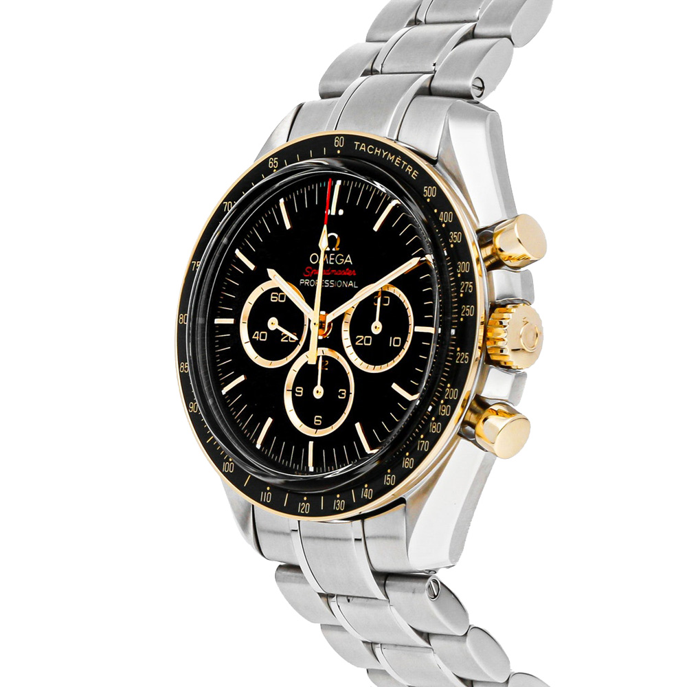

Omega Black 18K Yellow Gold And Stainless Steel Speedmaster Professional Moonwatch Tokyo Olympics Limited Edition 522.20.42.30.01.001 Men's Wristwatch 42 MM
