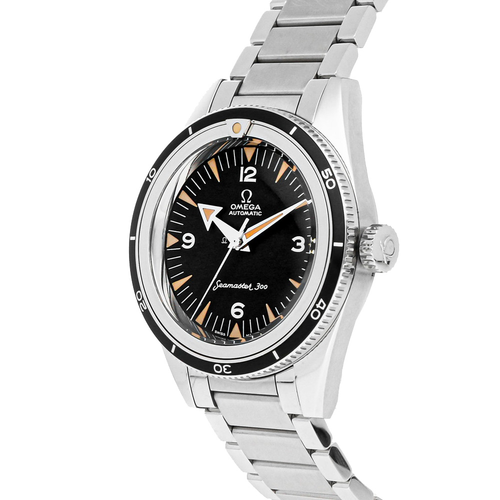 

Omega Black Stainless Steel Seamaster 300m "The 1957 Trilogy" Limited Edition 234.10.39.20.01.001 Men's Wristwatch 39 MM