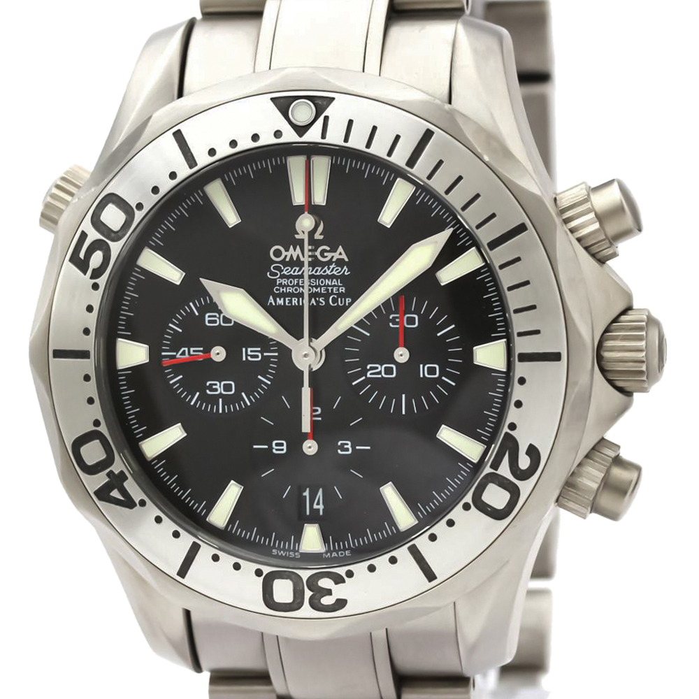 

Omega Black Titanium Seamaster Professional 300M America's Cup 2293.50 Men's Wristwatch 41 MM