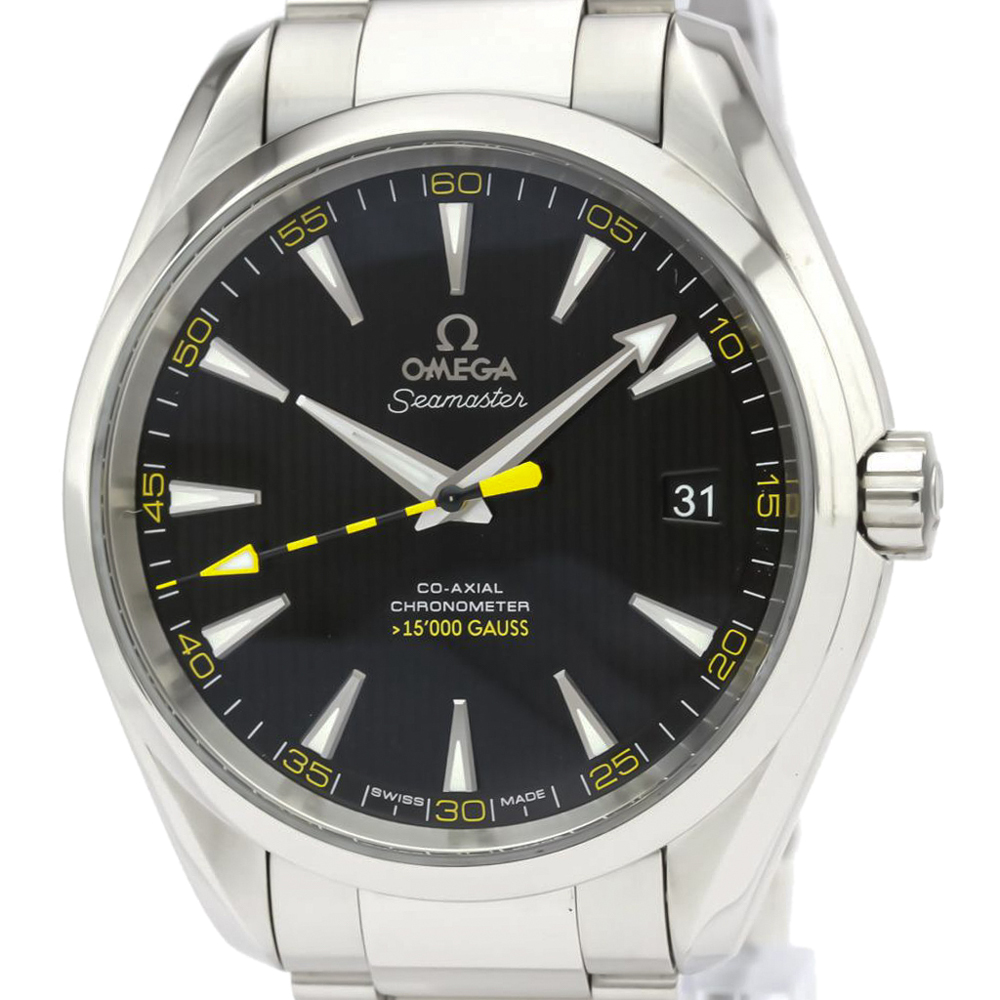 

Omega Black Stainless Steel Seamaster Aqua Terra 150M Co-Axial 231.10.42.21.01.002 Men's Wristwatch 42 MM