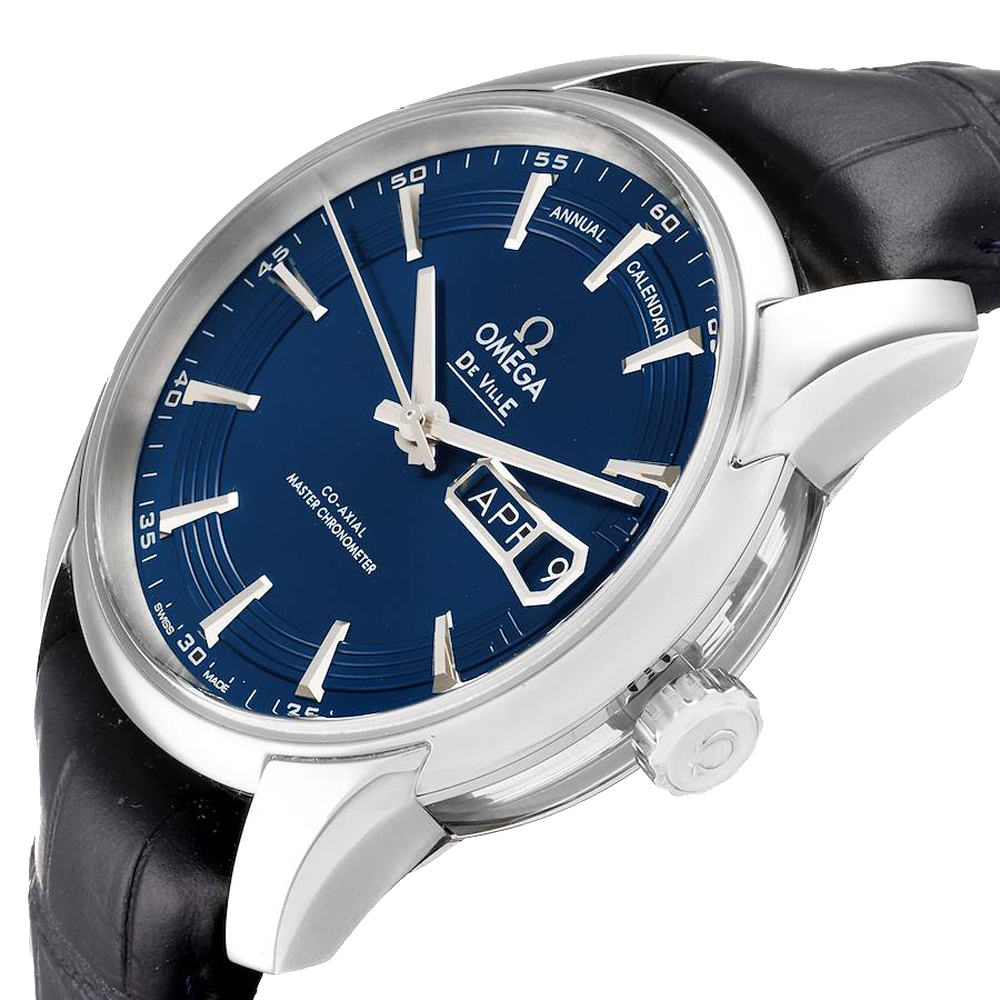 

Omega Blue Stainless Steel DeVille Hour Vision 433.33.41.22.03.001 Men's Wristwatch 41 MM