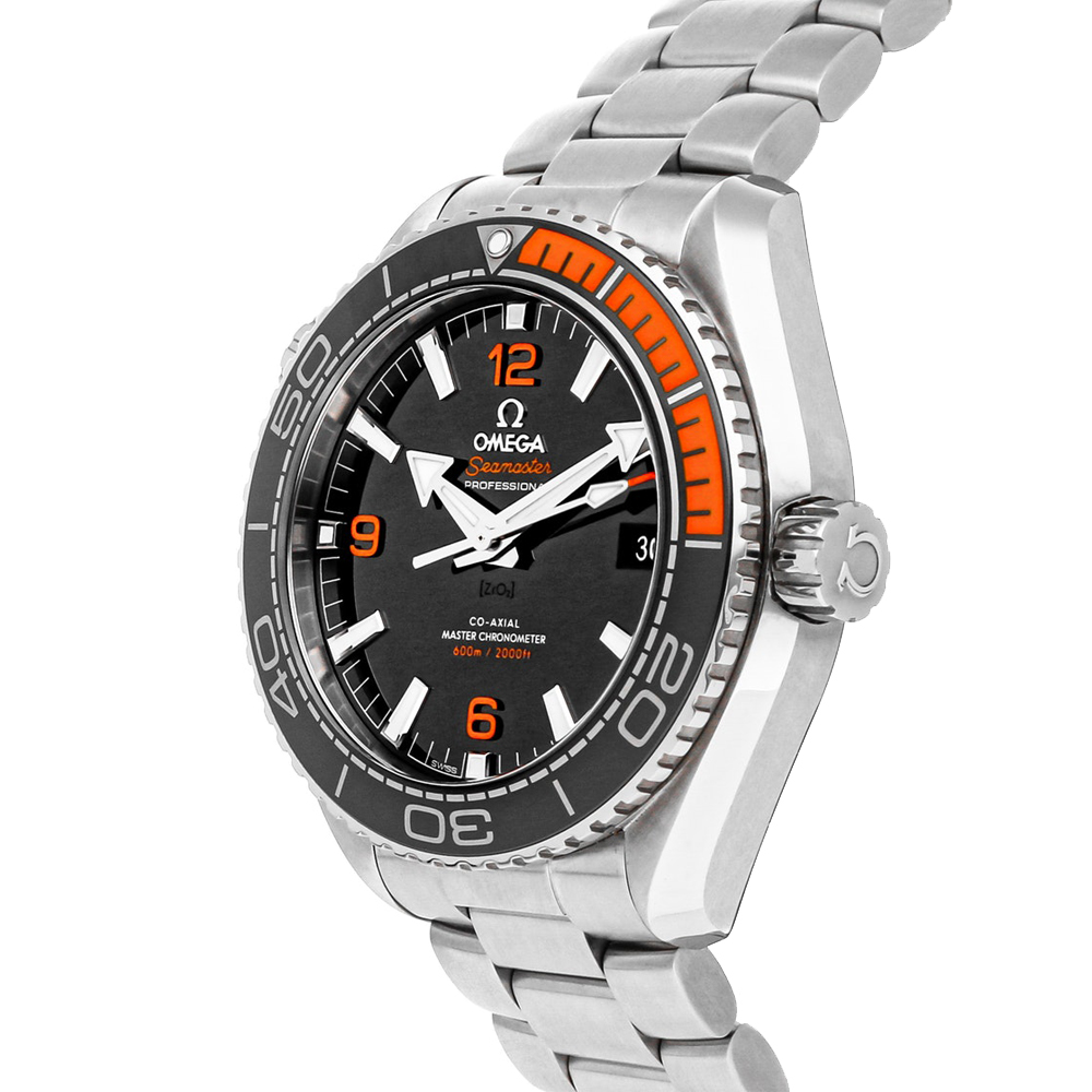 

Omega Black Stainless Steel Seamaster Planet Ocean 600m Chronometer 215.30.44.21.01.002 Men's Wristwatch 43.5 MM