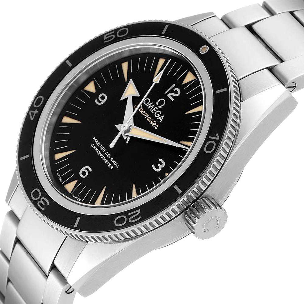 

Omega Black Stainless Steel Seamaster 300 Master Co-Axial 233.30.41.21.01.001 Men's Wristwatch 41 MM